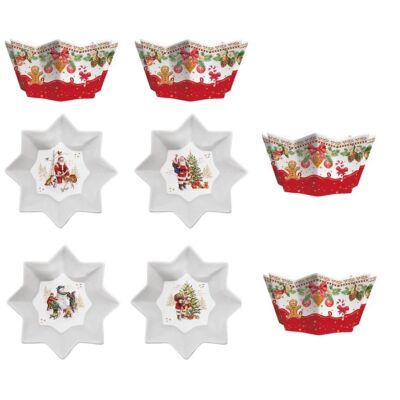 Porcelán tálka szett - 11cm - Christmas Memories