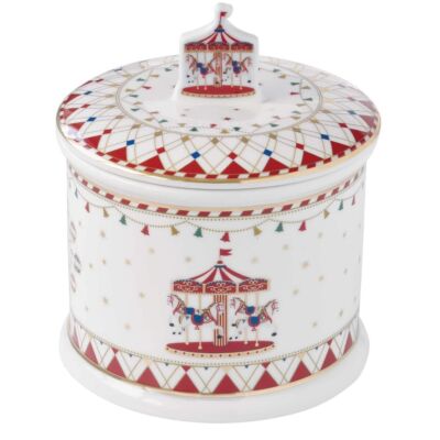Karácsonyi mintás Porcelán keksztároló - Christmas Wonderland