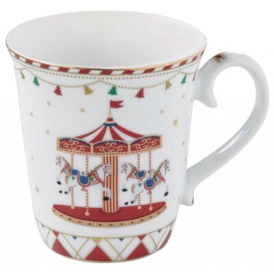 Karácsonyi mintás Porcelán bögre - 275ml - Christmas Wonderland
