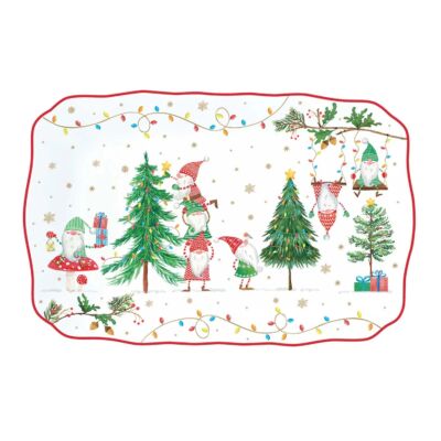 Porcelán tálca - 35x23cm - Ready for Christmas