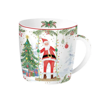 Mikulásos porcelán bögre szett - 350ml - Joyful Santa