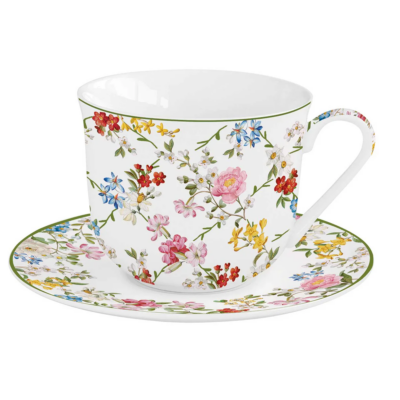 Porcelán csésze - 370ml - Garden Dreams