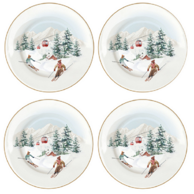 Porcelán desszertes tányér szett - 19cm - Chalet