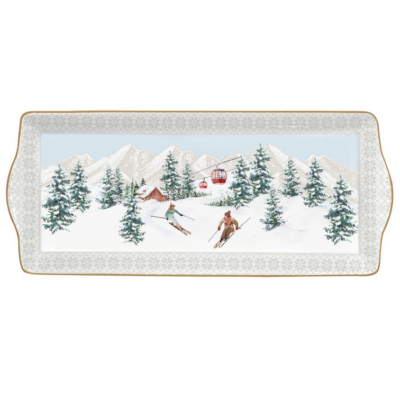 Porcelán tálca - 35x15cm - Chalet
