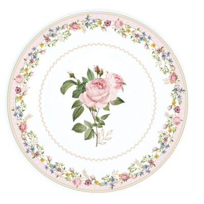 Porcelán tortatál 32cm Chant des Roses