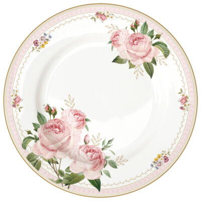 Porcelán lapostányér 26,5cm Chant des Roses