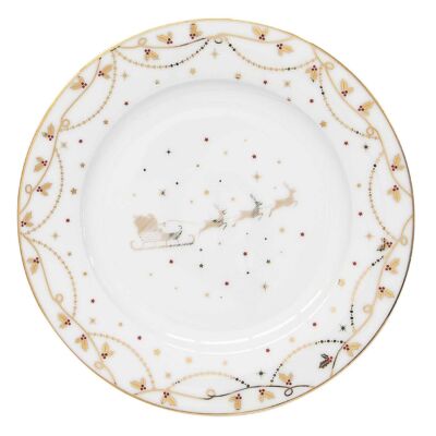 Karácsonyi porcelán desszertes tányér - 19cm - Christmas Lights