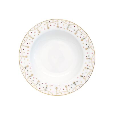 Karácsonyi porcelán mélytányér - 21,5cm - Christmas Lights