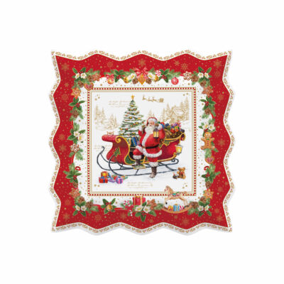 Porcelán tálca - 30x30cm - Christmas Memories