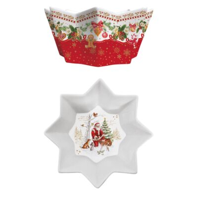 Porcelán tál - 20cm - Christmas Memories