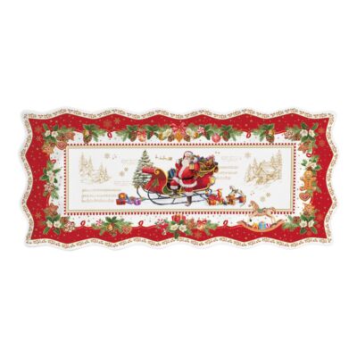 Porcelán tálca - 40x18cm - Christmas Memories
