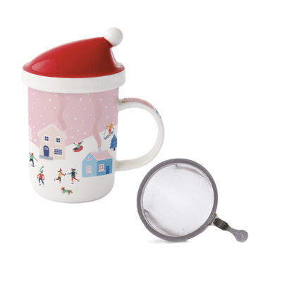 Karácsonyi porcelán bögre szett 370ml Christmas Twist