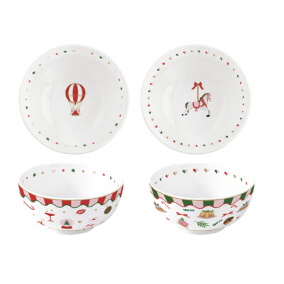 Karácsonyi porcelán tálka szett 2 db-os - Christmas Twist