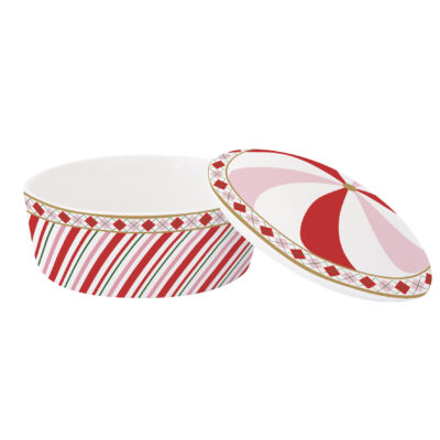 Porcelán tároló tálka 10cm Christmas Twist