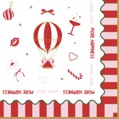 Karácsonyi szalvéta 33x33cm,20db-os, Christmas Twist