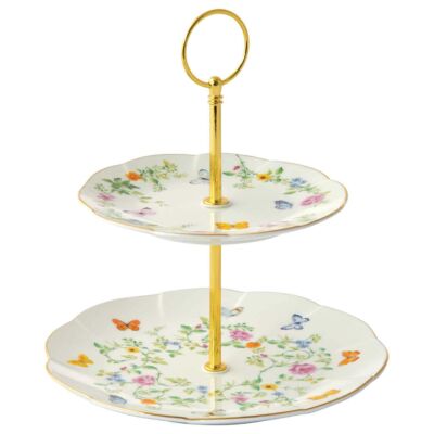 Porcelán süteményes állvány - Dancing Butterflies