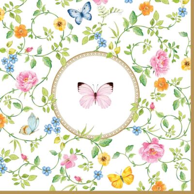 Papírszalvéta 33x33cm, 20db-os, Dancing Butterflies