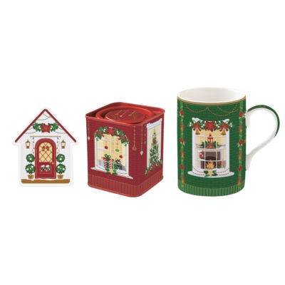 Karácsonyi porcelán bögre szett 350ml Festive Avenue Atmosphere