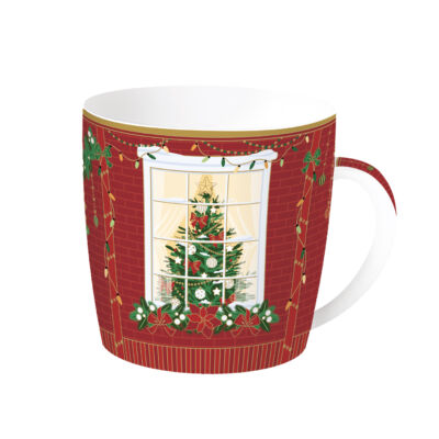 Karácsonyi porcelán bögre 350ml Festive Avenue, Atmosphere