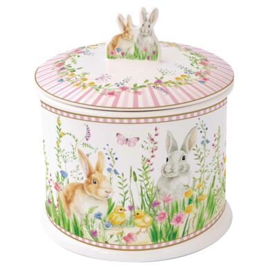 Porcelán keksztároló - Happy Easter