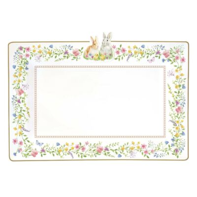 Húsvéti porcelán kínáló tálca 36x24cm - Happy Easter