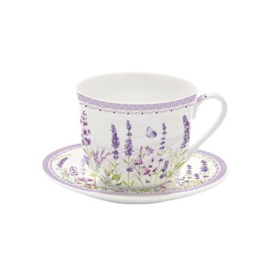 Porcelán csésze - 400ml - Lavender Field