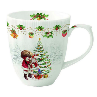 Karácsonyi porcelán bögre - 370ml - Nostalgic Christmas