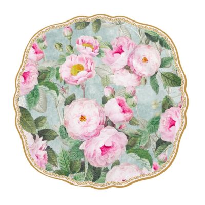 Porcelán desszertes tányér - 20cm - Roses in Bloom