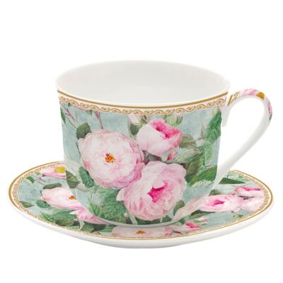 Porcelán reggeliző csésze - 400ml - Roses in Bloom