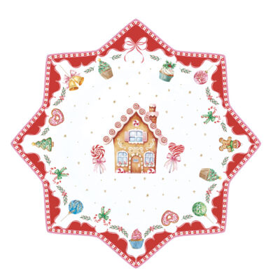 Porcelán tortatál - Sweet Christmas