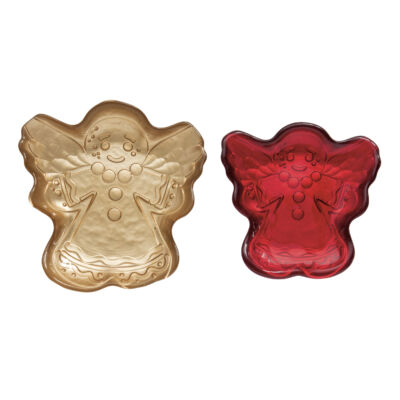 Üvegtál szett 2 db-os Angyal forma - Sweet Christmas