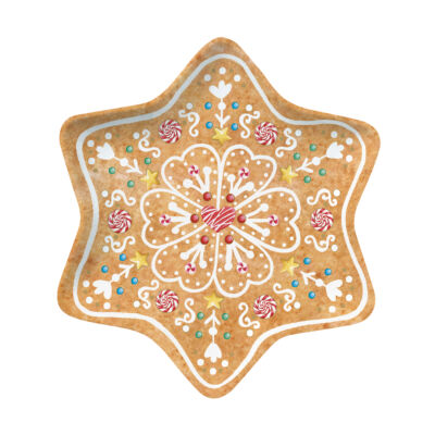 Porcelán tálca Mézeskalács csillag forma - Sweet Christmas