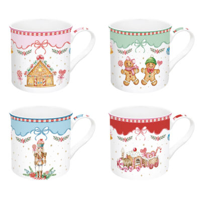 Porcelán bögre szett 300ml - Sweet Christmas