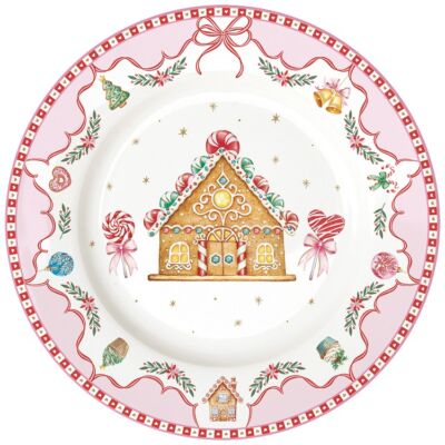 Porcelán desszertes tányér - Sweet Christmas