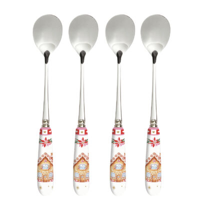 Rozsdamentes teáskanál szett - Sweet Christmas