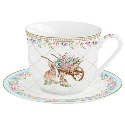 Húsvéti porcelán reggeliző csésze szett 370ml Spring Bloom