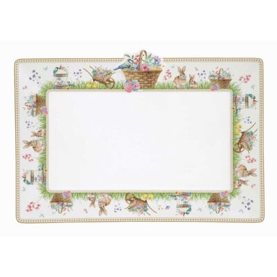 Húsvéti porcelán kínáló tálca Spring  Bloom