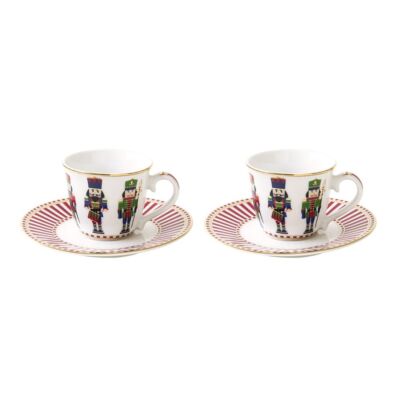 Porcelán eszpresszós kávé csésze szett - 80ml - Nutcracker