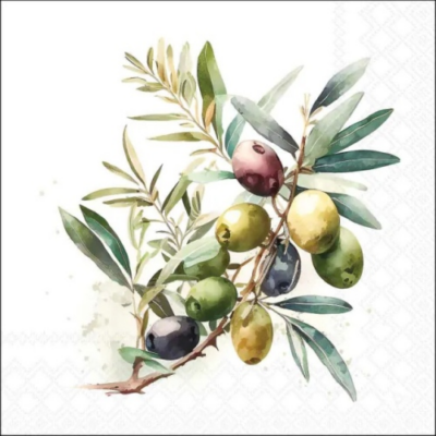 Olive branch papírszalvéta 33x33cm, 20db-os