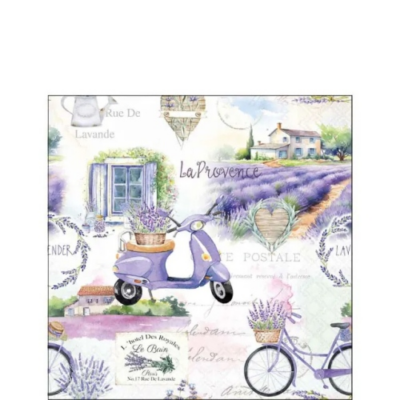 AMB.12520400 La Provence papírszalvéta 25x25cm, 20db-os