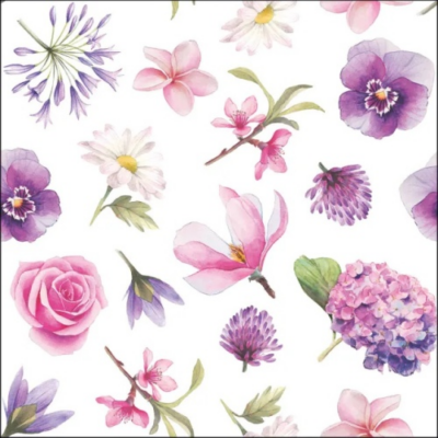 Flower heads papírszalvéta 33x33cm, 20db-os