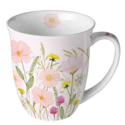 Pastel flowers pink porcelán bögre 400ml