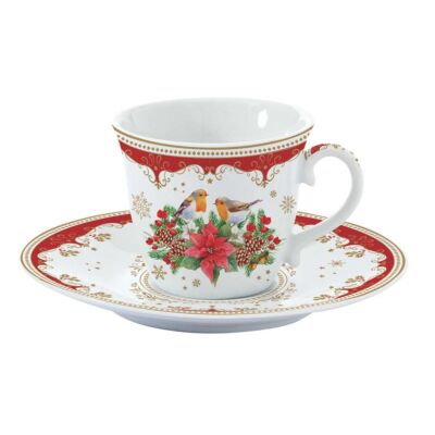 Karácsonyi porcelán teás csésze - 200ml - Christmas Melody