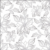 Poinsettia outline silver papírszalvéta 33x33cm, 20db-os