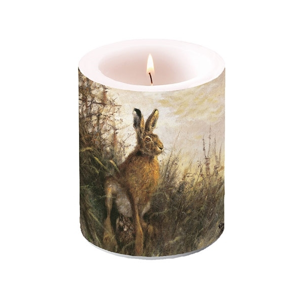 Átvilágítós gyertya 12x10cm - Portrait of Hare