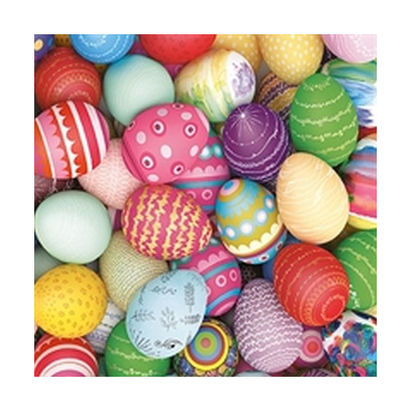 Húsvéti szalvéta 33x33cm, 20db-os - Colourful Eggs