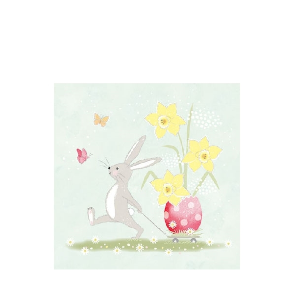 AMB.22514145 Walking Easter Bunny papírszalvéta 25x25cm, 20db-os