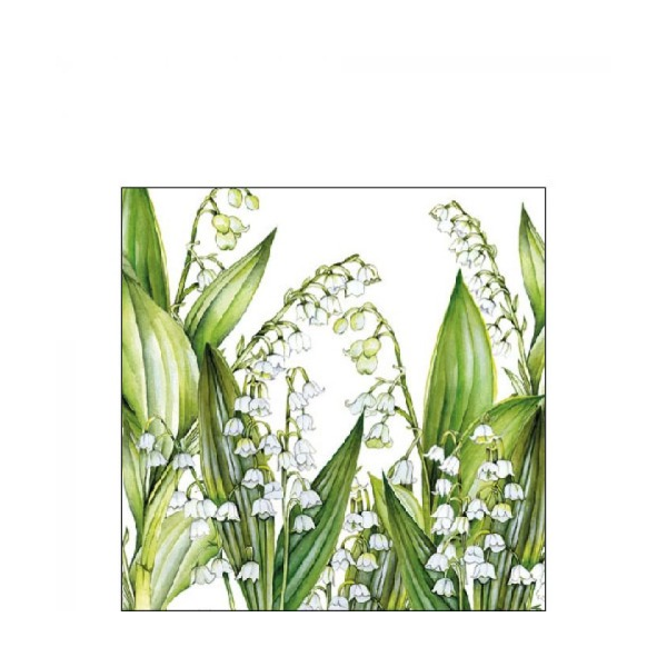 Gyöngyvirágos papírszalvéta 25x25cm, 20db-os