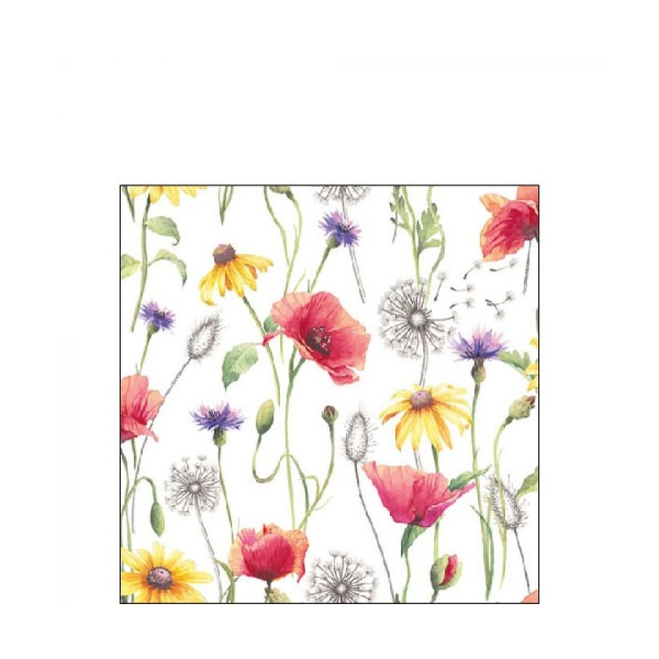 Poppy Meadow papírszalvéta 25x25cm, 20db-os