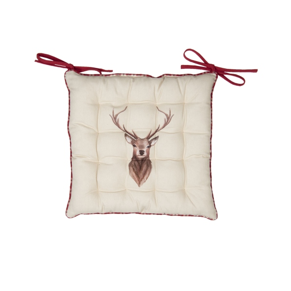 Karácsonyi mintás székpárna - 40x40cm - Cosy Lodge